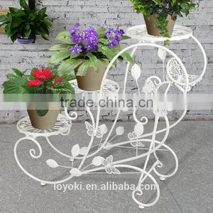 Classic Plant Stand Shelf Holds Garden 3 Tier Iron Flower Pot Stand thumbnail-5