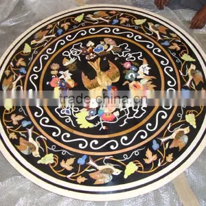 Marble Table Tops, Coffee Table Inlay Tops, Inlay Dining Table Tops thumbnail-1