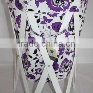 Portable Purple Laundry Bathroom Clothes Washing Storage Hamper Basket With Legs thumbnail-1