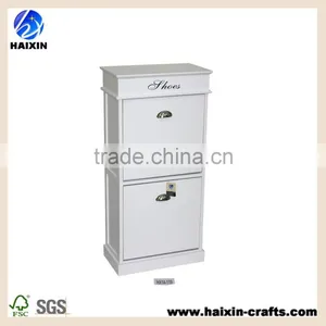 White Shabby Grey Shoe Cabinet/white Shoe Wooden Cabinet /wooden Storage Cabinet thumbnail-4