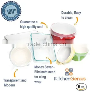 High Quality Food Grade Flexible Silicone Can Pot Cover Silicone Suction Lids thumbnail-5