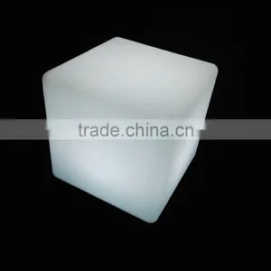 Modern New Beautiful Ring Lighting Plastic LED Cube Chair With Rechargeable Battery thumbnail-1