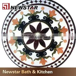 China Polished Round Waterjet Marble thumbnail-1