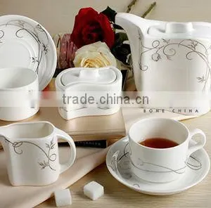 Fine Printing Royal Bone China Ceramic Tea Set thumbnail-1