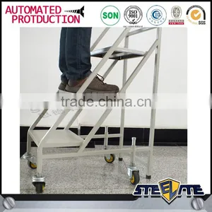 Mobile Counter Height Library Book Cart Steel Trolley Library Shelf Furniture Cart Sale thumbnail-6