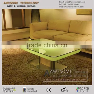 Metal Frame Led Plastic Coffee Table thumbnail-2
