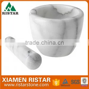 Mini White Marble Stone Mortar and Pestle for Promotion thumbnail-3