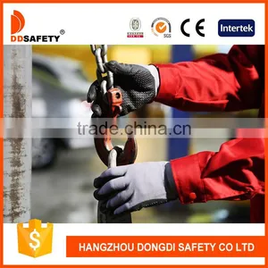 DDSAGETY With 5Years Experience Grey Nylon Coated Nitrile With Mini Dots PVC thumbnail-3