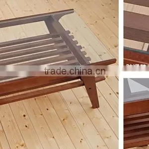 Bentwood Coffee Table, Japanese Style Modern Wooden Coffee Table thumbnail-3