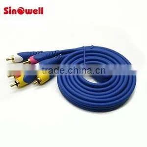 TIN Plated Copper 3rca Male to 3rca Male av Cable thumbnail-1