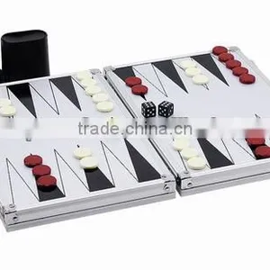 Backgammon In Aluminum Case / Chess and Backgammon thumbnail-1