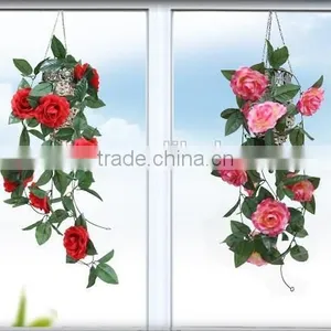 Plastic Artificial Rose Flowers Vine/garland thumbnail-1