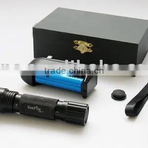 Sun Fire CA-1 Powerful Tactical Led Flashlight of Waterprrof Rechargeable Flashlight or Torch in Wood Case thumbnail-1