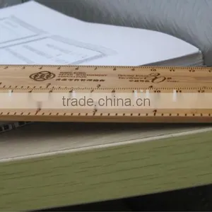 Laser Carved Bamboo Ruler thumbnail-1