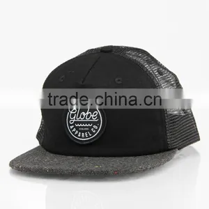 5 Panel Embroidery Patch Flat Brim Custom Cheap Trucker Cap thumbnail-2
