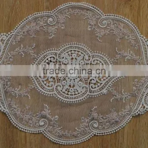 Beautiful Colorful Water Soluble Embroidery Turkish Round Lace Table Cloth thumbnail-1
