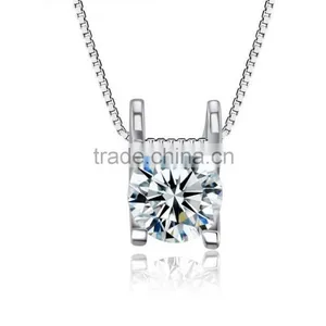 925 Silver Fashion a Short Paragraph Four Claws Silver Pendant Necklace thumbnail-1