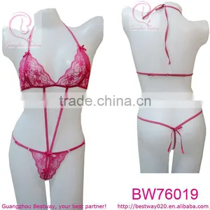 Sexy Cheap Pink Transparent Lingerie in Women Lingerie thumbnail-1