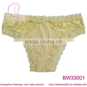 Hot Sale Yellow Cotton Panties With Lace & Bow in Apparel thumbnail-1