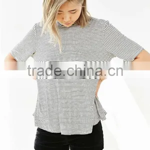 Cheap Promotion Women Fashion Tee Longline Tee thumbnail-5