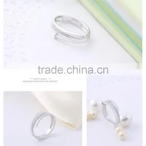 Ally Express Cheap Wholesale High-end S925 Silver Jewelry AAA+ Zirconia Adjustable Finger Nail Ring thumbnail-4