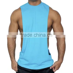 Wholesale Classic Plain Men Gym Tank Tops thumbnail-1
