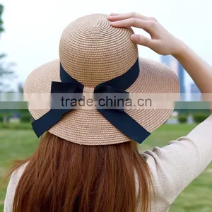 Zm40591b New Fashion Custom Women Hat /beach/sun Visor/ Bowknot Hat thumbnail-2