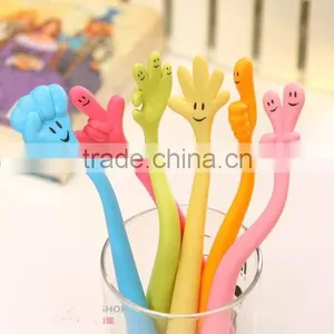 Creative Stationery Finger Shape Ballpoint Pen Flexible Silica Gel Pen Office & Student Pen thumbnail-1