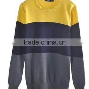 The Yellow Blue Grey Long Sleeve Knitting Pullover Casual Men Knitted Sweater thumbnail-1
