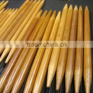 9" Carbonized Double Pointed Bamboo Knitting Needles thumbnail-1