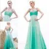 Graceful Backless U-neck Green Chiffon Floor Length Party Gowns 80886 thumbnail-1