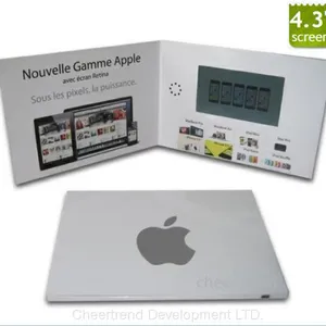 Apple Design!!! 4,3 Pollici Tft Lcd Scheda Video di Auguri, Lcd Schede Video, Video Lcd Brochure thumbnail-1