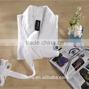 High Quality 100% Cotton Luxury Hotel Waffle Bathrobe thumbnail-1