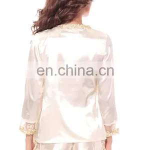 OEM Custom Sexy Pajama Pants Sexy Silk Nighty Suit Image thumbnail-6