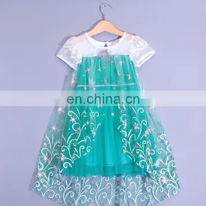 2017 Latest Kids Beautiful Flower Dress Party Wear For 2-12 Years Old Girl thumbnail-2