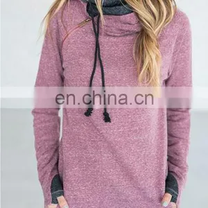 China Supplier Fashion Women Hoodies Sweatshirt Zipper Pullover Jacket Hoode Outwear Coat Tops thumbnail-3