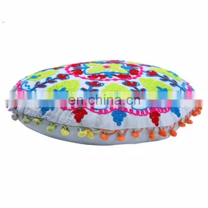 Indian Handmade Pillow Case Ethnic Suzani Embroidered Home Decor Cushion Cover thumbnail-2