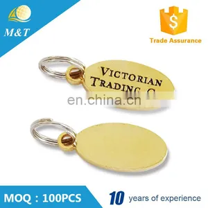Wholesale Promotional Gifts Custom Oval Shape Metal Keychain thumbnail-4