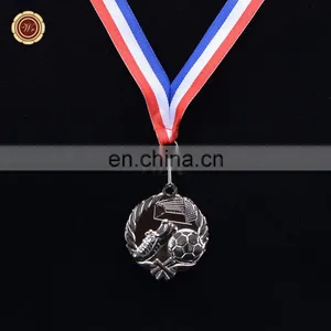 WR Online Shopping Custom Metal Soccer Medal Quality Silver Foil Sport Game Awards Medal thumbnail-2