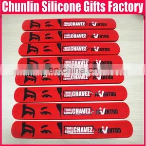 2017 Silicone Swirl Slap Bracelet With Silk Printing thumbnail-2