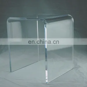 3/4" Thick Clear Acrylic Shower Bench or Stool thumbnail-1