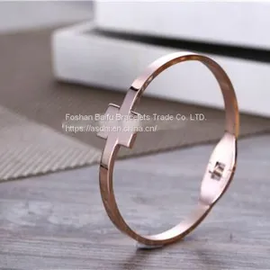 Gold Rose Gold Silver Vacuum PVD Plating 316L Stainless Steel Bracelets Bangles Armbånd For Men Womens thumbnail-2