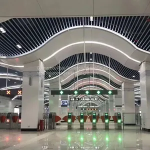 Metro Station Aluminum Tube Ceiling/Aluminum Ceiling for Matro Station/Aluminum Linear Ceiling thumbnail-4