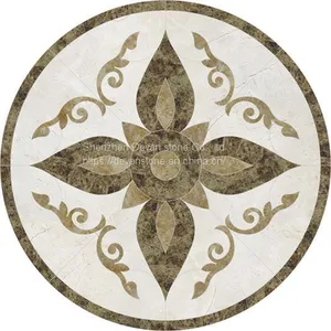 New Hot Selling Arabic Marble Floor Waterjet Round Medallion thumbnail-2
