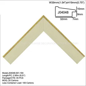 J04540 Series Flat PS Picture Frame Moulding&Photo Frame Profiles ,Mirror Frame Moulding Factory China thumbnail-5