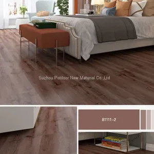 SPC Floor Plastic Flooring Sheet Tiles Slotted Click Lock 4.2mm Thickness 0.2mm Wear Layer thumbnail-1