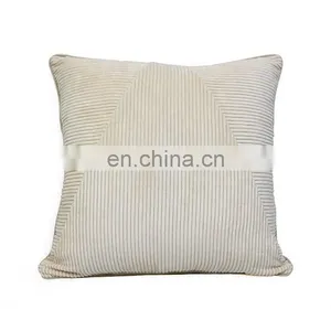 Super Soft Decor Throw Pillows Striped Velvet Cushion Cover Decorative Square Striped Warm Pillow Cases thumbnail-1