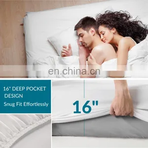 Korean Customized White Twin Size Bedding Blankets 100% Bamboo Bed Sheets Complet For Adults thumbnail-5