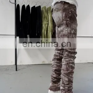 DiZNEW Distressed Ripped Homme Fashion Custom Skinny Jeans Stacked Mens Jeans thumbnail-6