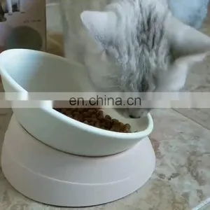 Manufacturer Wholesale Decent Quality Non-slip Portable Detachable Silicone Adjustable Angle Pet Dog Bowl thumbnail-1